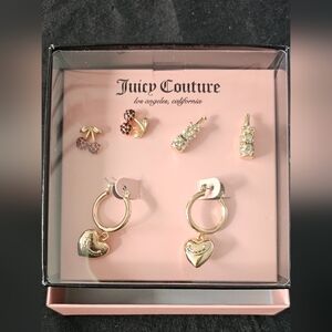Juicy Couture Gold and Pink Earring Set